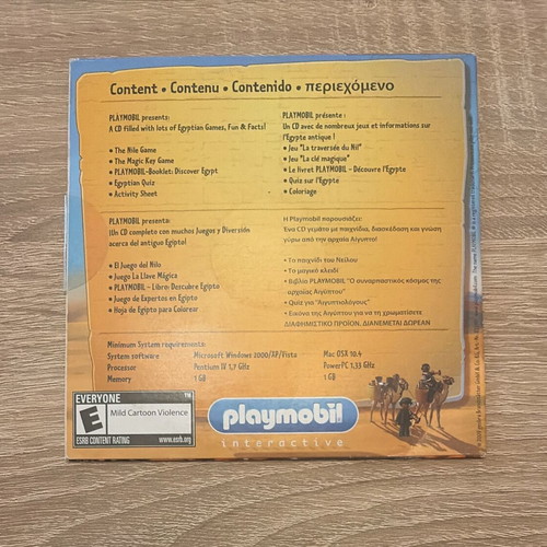 Playmobil Interactive Egypt CD-ROM for PC and Mac like new