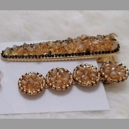 Women’s hair accessory clips set of 2 with crystals new