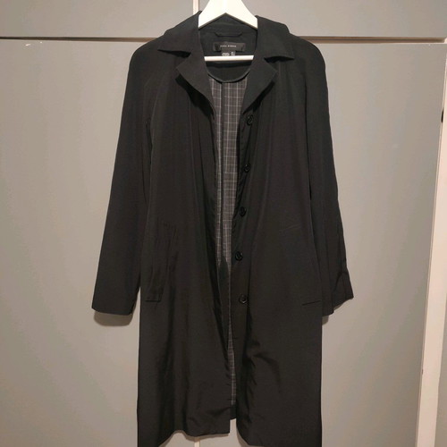 Zara black trench coat new, size L