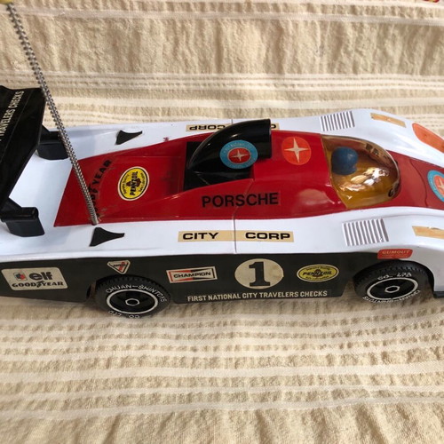 Large Formula Porsche collectible toy like new from the 80s