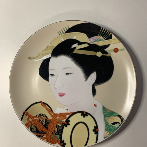 Studio-Hibino Geisha 19th Century Decorative Plate limited edition porcelain