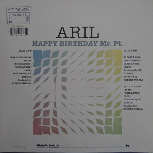 Aril Happy Birthday Mr. Pt. vinyl record used, electronic