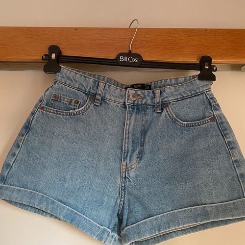 Bershka denim shorts, size S, blue
