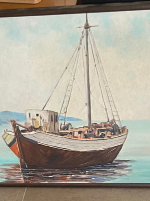 Painting of a boat like new