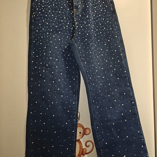 Babylon ankle jeans with pearls like new, blue, size S