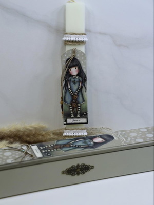 Handmade Sandoro candle box and candle set new with vanilla scent
