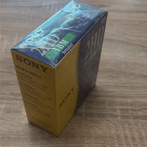Sony 3.5" 2HD IBM formatted floppy disk box, factory sealed, 10 pcs