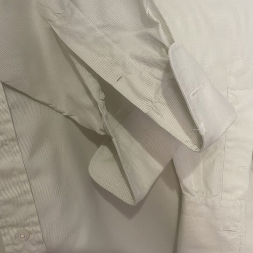 Charvet Men Long-Sleeve Dress Shirt like new, French cuff, high-quality cotton