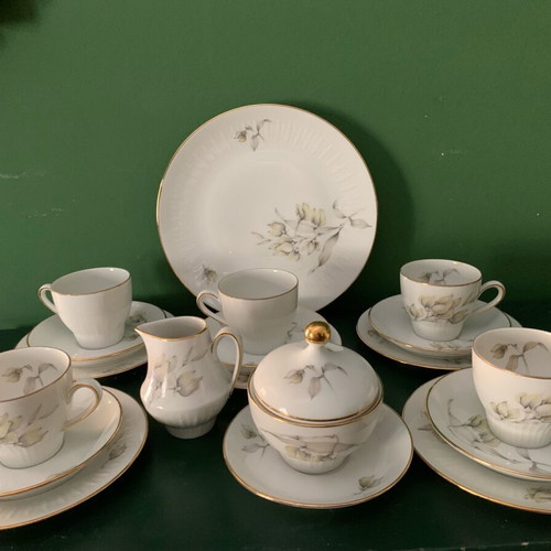 Porcelain vintage Bavaria Germany Scherzer tea set like new for 5 people