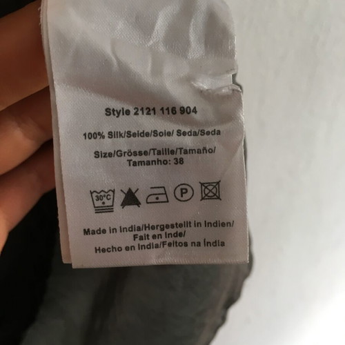 Retro 100% silk shirt, M, grey
