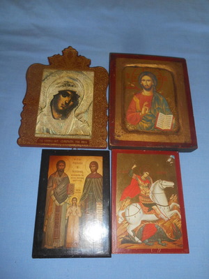 Religious icons used, set of 4 pieces
