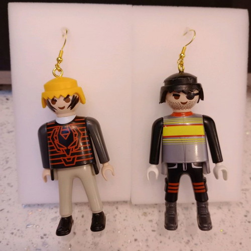 Playmobil Earrings the Anarchists!!