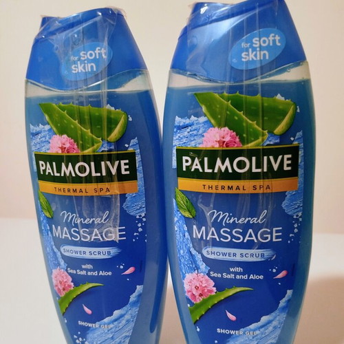 Palmolive Thermal Spa Shower Scrub set of 2, new, 2 x 500ml