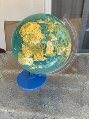 World map used, rotating globe in good condition