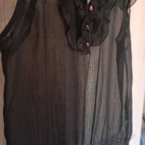 Hugo Boss Sheer Black Top Like New Medium/Large