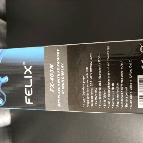 Felix car stereo used with Bluetooth and display