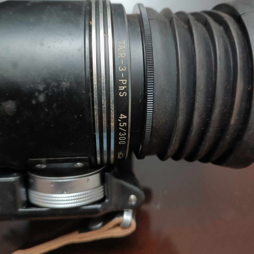 Zenit camera with telephoto lens used