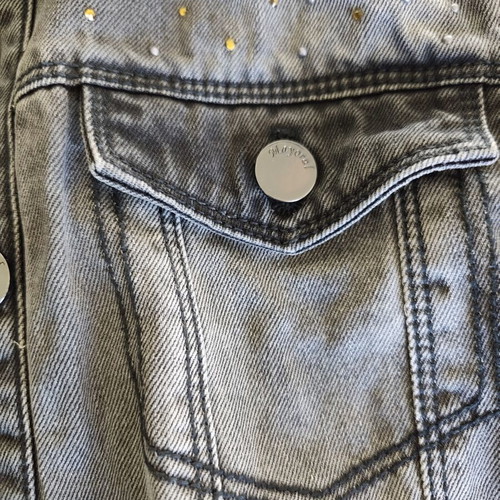 Jean jacket Mayoral like new, fleece interior, black, size 164 cm