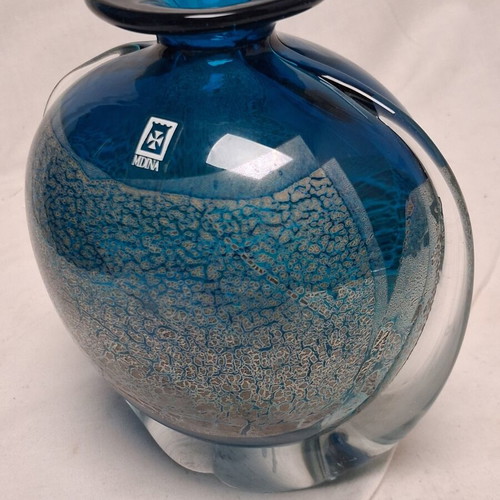 Mdina Glass Malta Sea and Sand Vase by Michael Harris like new