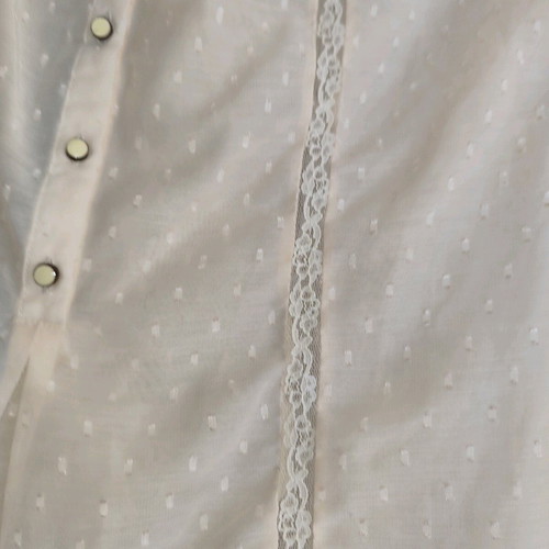 Mango women's shirt like new, cream with lace, XS-S
