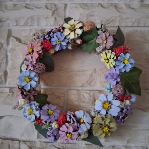 Spring wreath handmade new, diameter 30cm