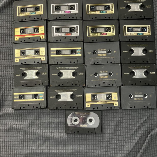 Maxell Epitaxial XL II audio cassettes used, pack of 21