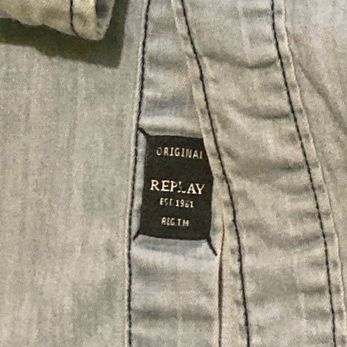 Replay denim shirt XL like new, light blue