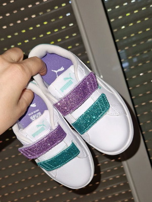 Puma Kids Sneakers with Scratch White