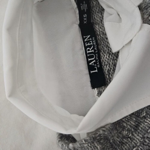 Ralph Lauren women's sweater XXS like new, white and gray