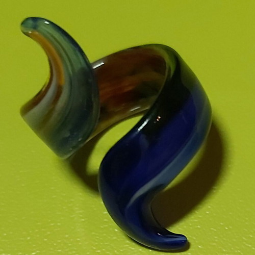 Murano ring like new, blue women's