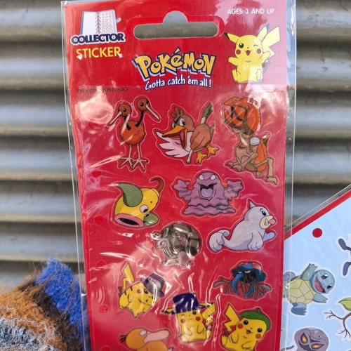 Set of vintage Pokemon stickers new