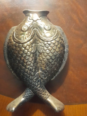 Christofle Deux Poisson μεταχειρισμένο επάργυρο βάζο ψαριού