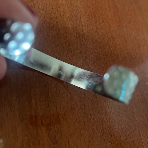 Steel bracelet like new, adjustable, silver color