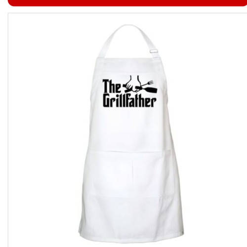 Apron with humorous The Grill Father logo, cotton, new
