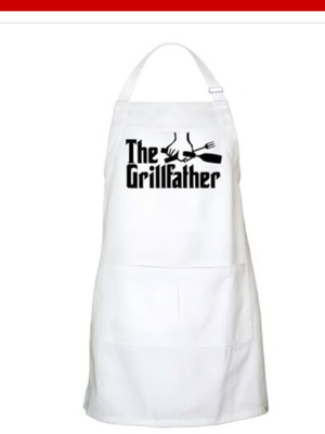 Apron with humorous The Grill Father logo, cotton, new
