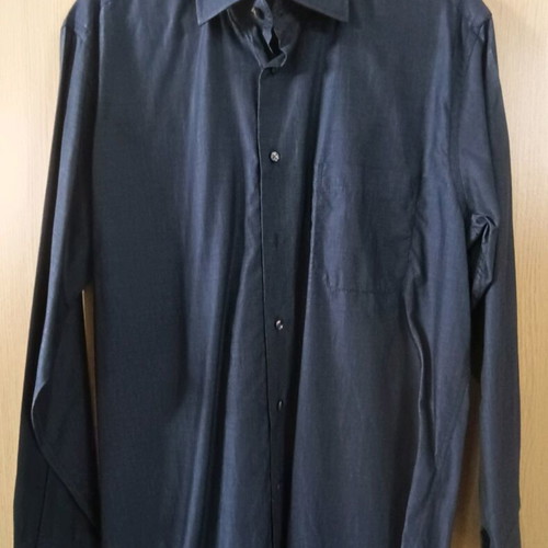 Reporter shirt L new, blue, doppio ritorto cotton