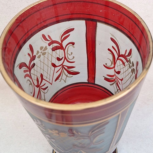 Decorative glass used, hand-painted, vintage