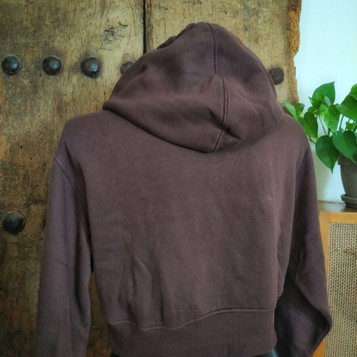 Brown cropped Zara hoodie like new, size S