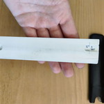 Logarithmic slide rule with case
