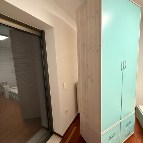 Wardrobe with drawers, bed with mattress, storage, lift-up desk, bookshelf