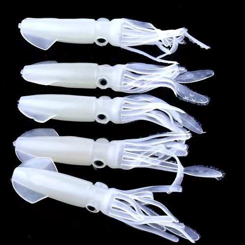 Set of 5 Artificial Squid Lures new for fishing