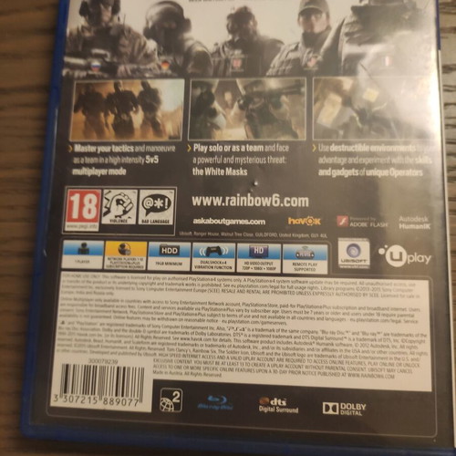 Ps4 Game Rainbows Siege used, in very good condition