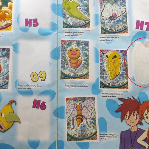 Pokémon Piasta Ola sticker album used, 128 stickers