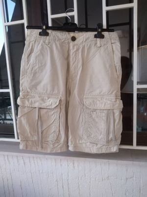 Beige cotton bermuda shorts like new, size S