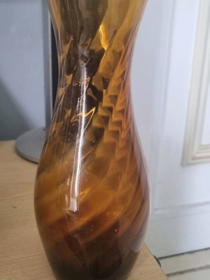 Vintage vase handmade used, height 26 cm