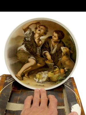 Seltmann Weiden Vintage Porcelain Decorative Plate with Esteban Murillo Painting, New