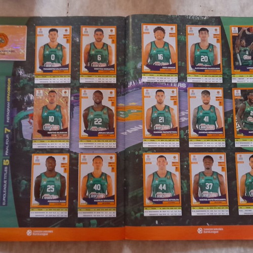 Panini EuroLeague 2024-25 sticker album used, 364 of 424 stickers