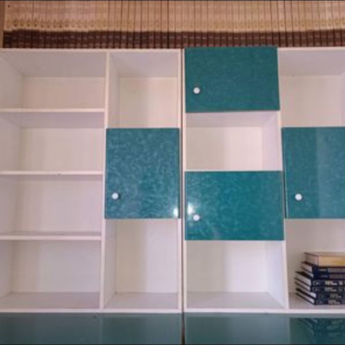 Desk with drawers and library used, carpenter-made