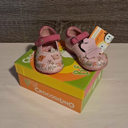 Crocodilino baby leather shoes, size 19
