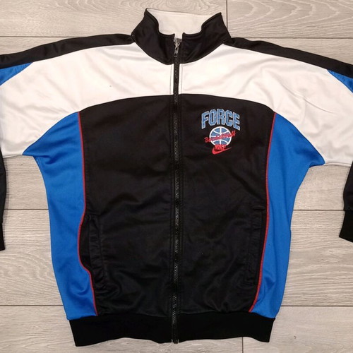 Nike Force Basketball Track Jacket used, size Medium, blue multicolor